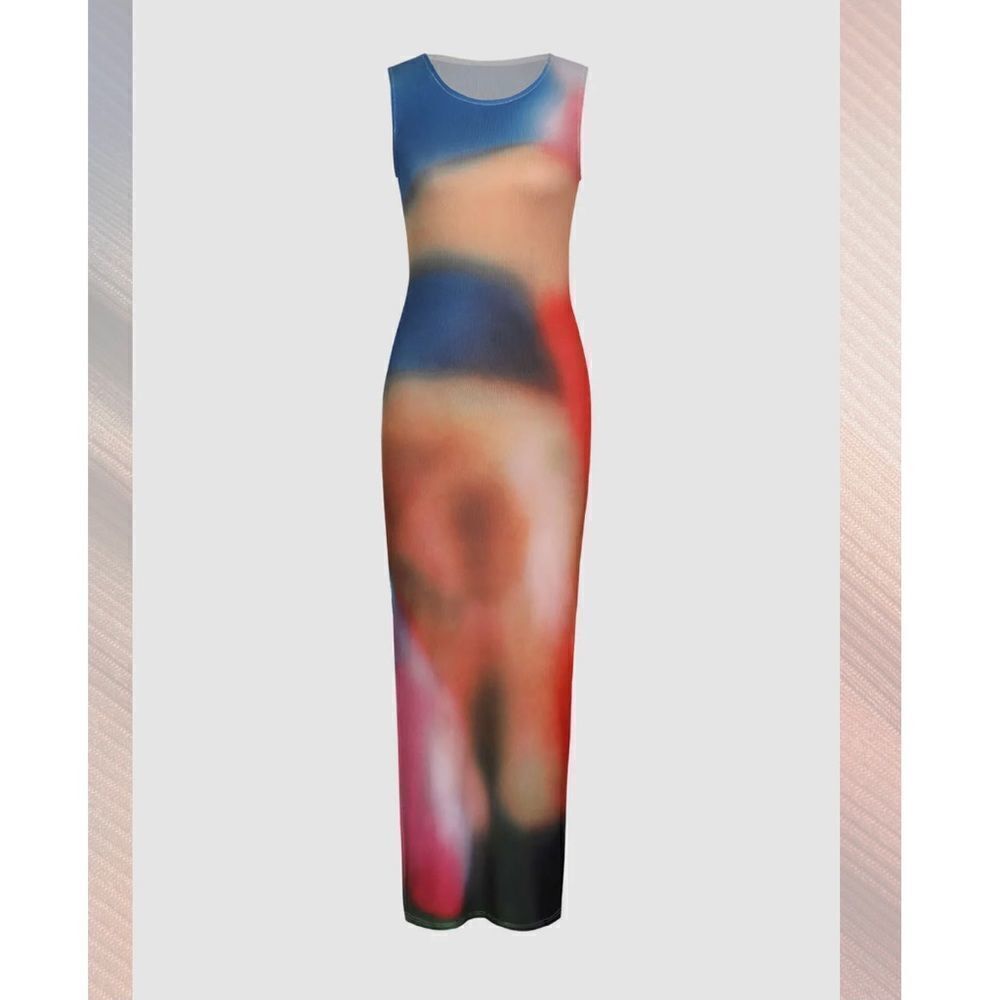 Multi color mint dress - size L